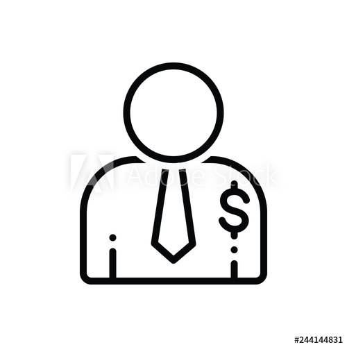 500x500 Black Line Icon For Salesperson