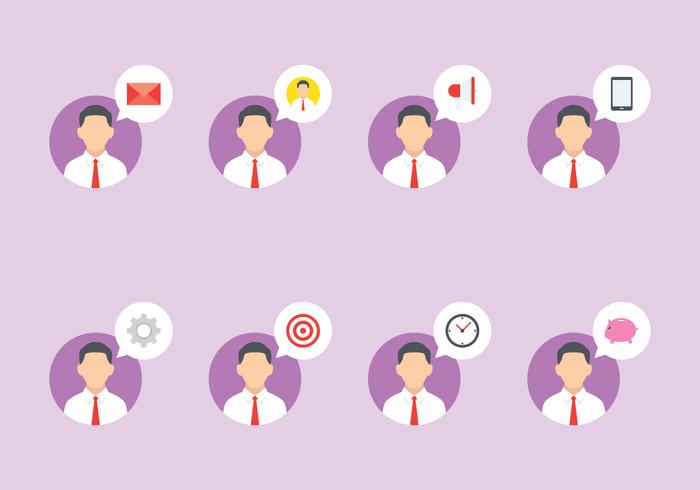 700x490 Salesman Icon Set