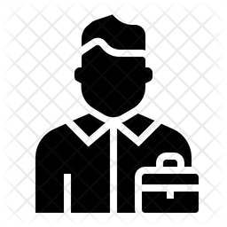 256x256 Salesman Icon Of Glyph Style