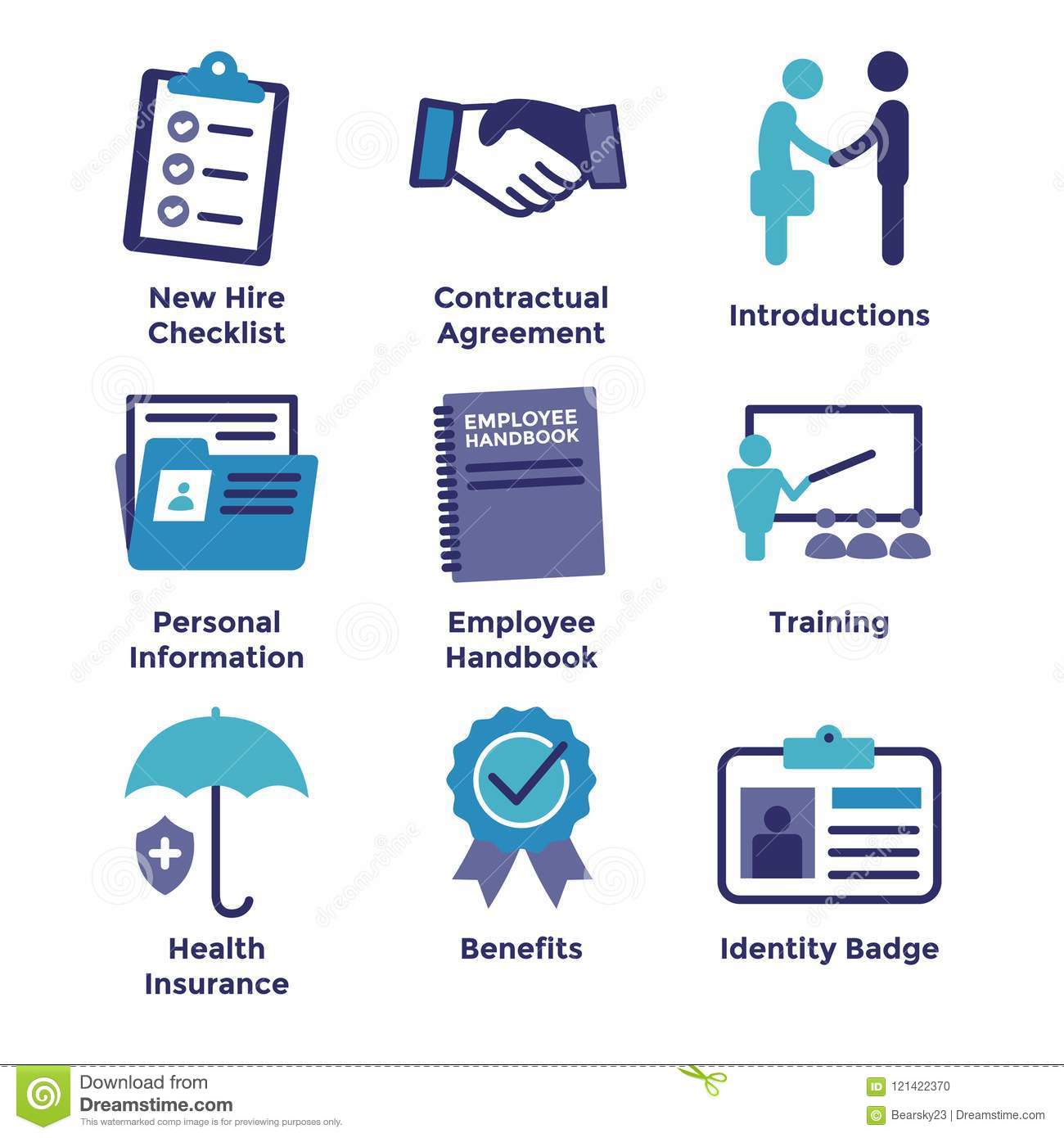 1300x1390 Employee Selection Checklist New Hiring Process Icon Set W