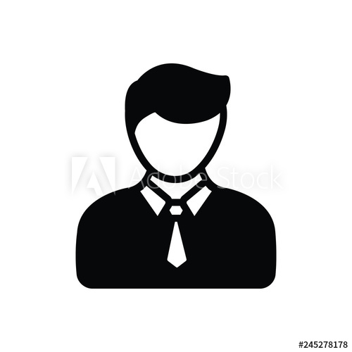 500x500 Black Solid Icon For Salesman