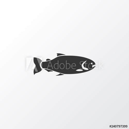 500x500 Salmon Icon Symbol Premium Quality Isolated Fish Element