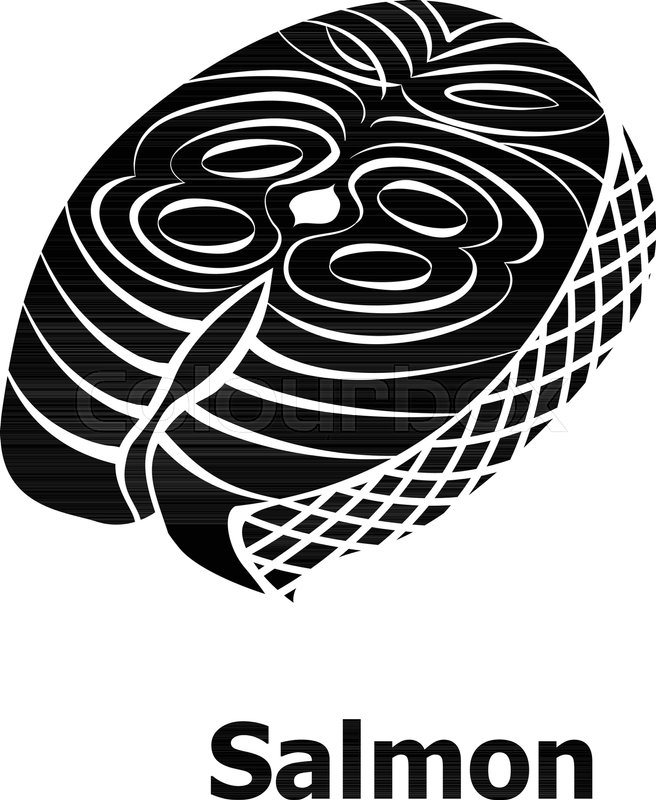 656x800 Salmon Icon Simple Illustration Of Stock Vector Colourbox