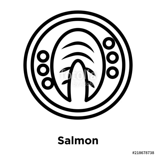 500x500 Salmon Icon Isolated On White Background Modern And Editable