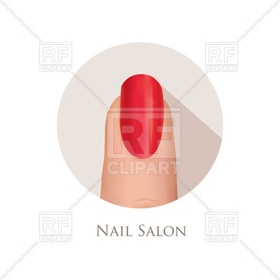 400x400 Nail Polished Finger Sign Nail Beauty Salon Icon Manicure