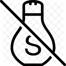 256x256 Low Salt Icon Of Line Style