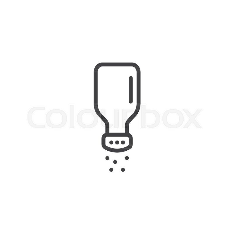 800x800 Salt Shaker Outline Icon Linear Style Stock Vector Colourbox