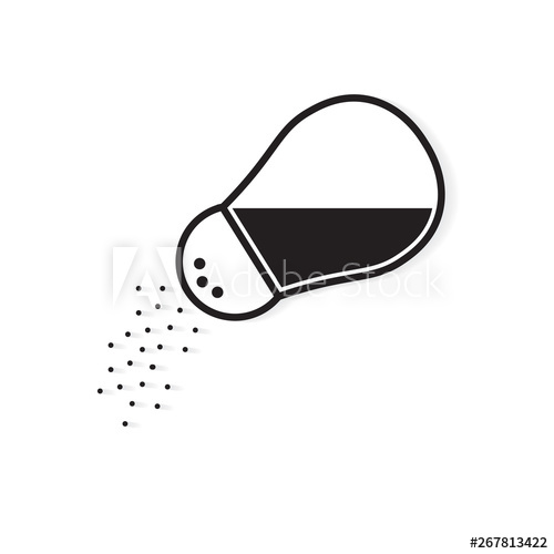 500x500 Salt Shaker Icon Vector Illustration