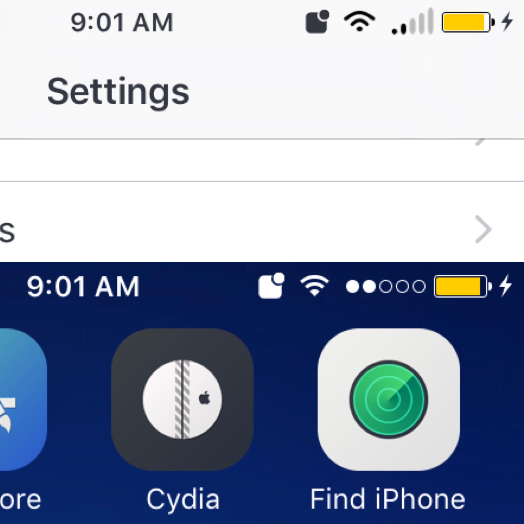 2048x2048 Question Status Bar Won't Display The Same Icons On The Home