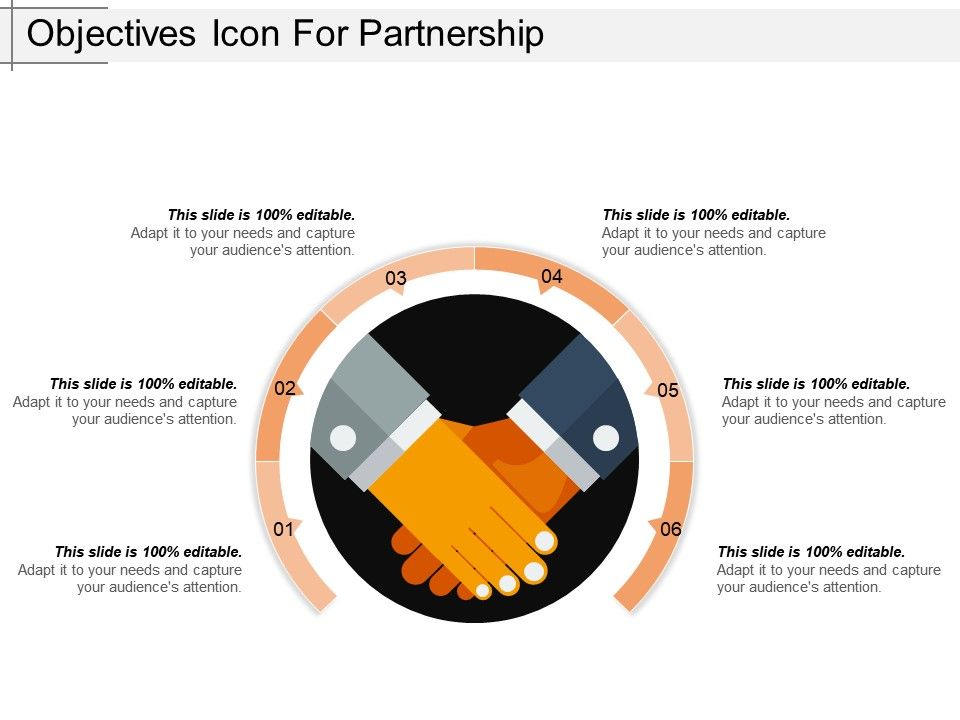 960x720 Objectives Icon For Partnership Ppt Sample Powerpoint