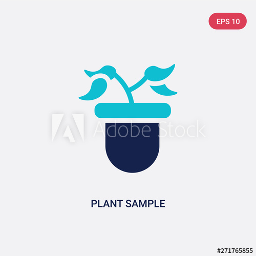500x500 Two Color Plant Sample Vector Icon From Education Concept