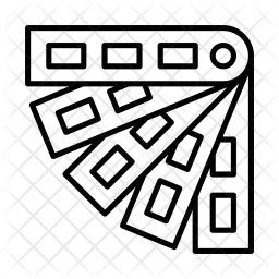 256x256 Color, Card, Pallete, Plate, Sample, Art Icon Of Line Style