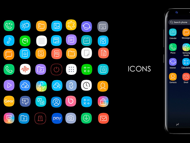 800x600 Galaxy Icons Sketch Freebie