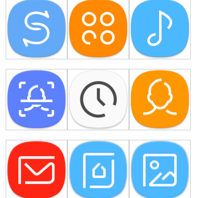 664x670 Samsung Experience Ui And App Icons Leak In Images For Galaxy