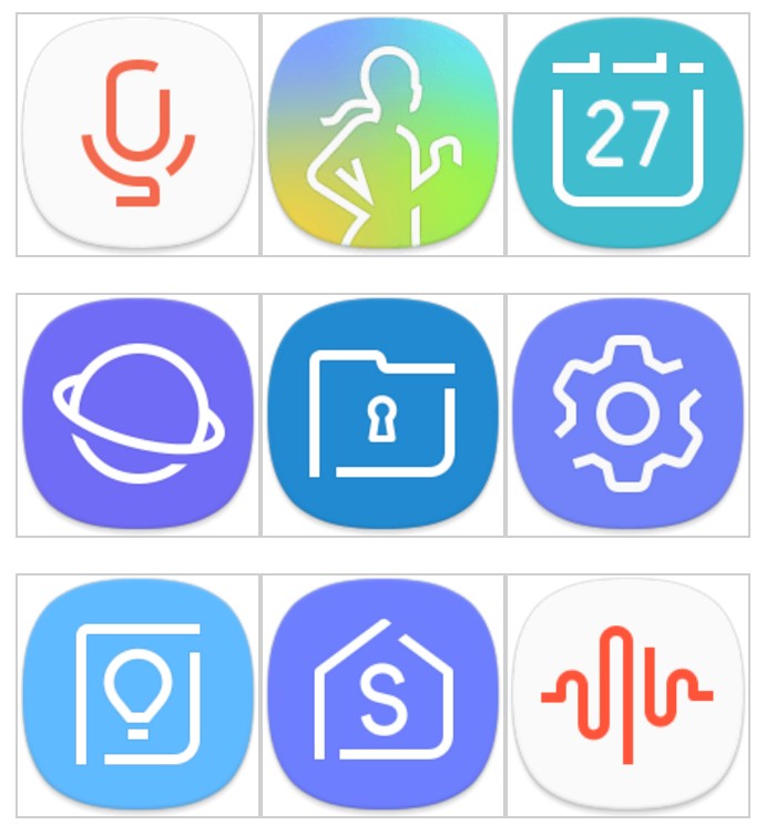 691x753 Samsung Galaxy Launcher And App Icons Leaked Online