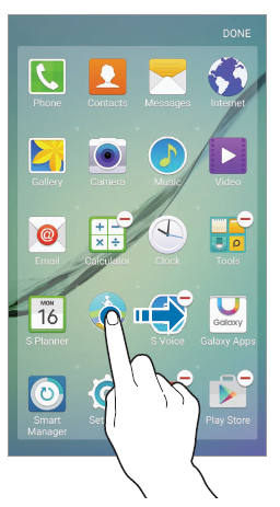 256x463 Samsung Galaxy Apps Screen