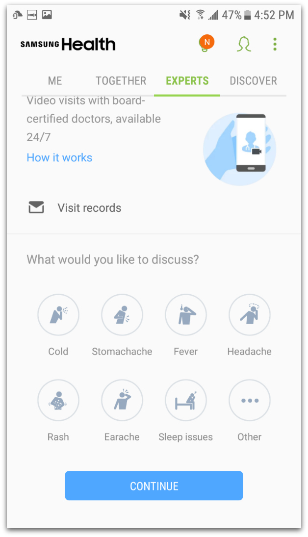 628x1095 See A Doctor Online, Anytime With Ask An Expert Via Samsung Health
