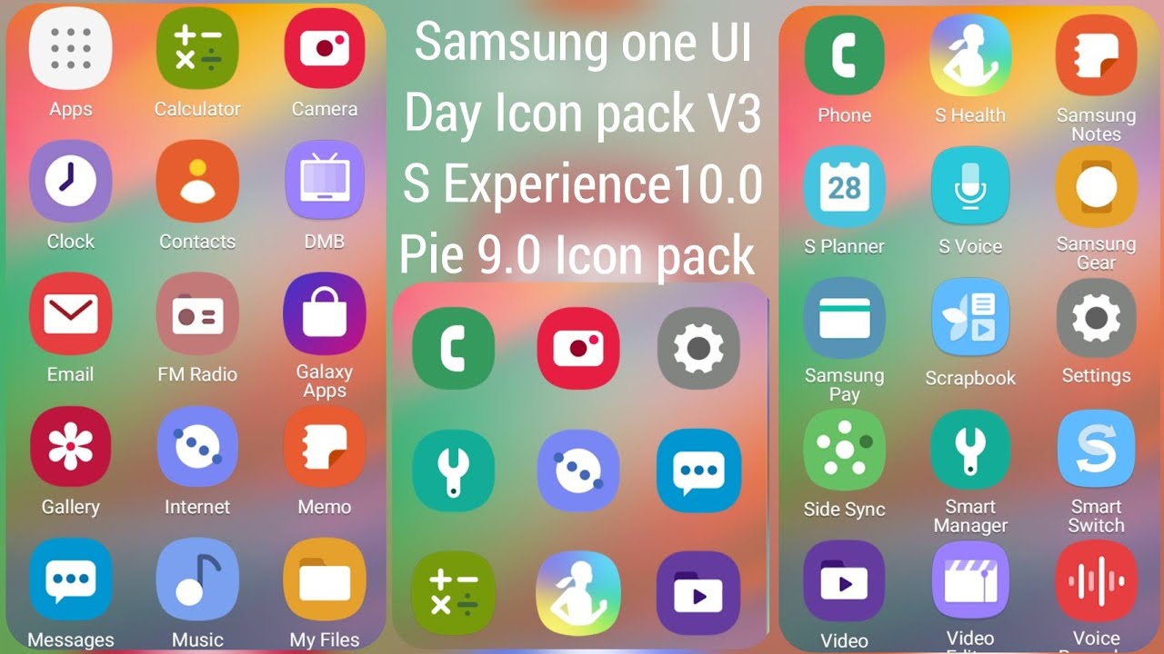 1280x720 Android Pie Icon Pack Samsung One Ui Day Icon Pack Samsung