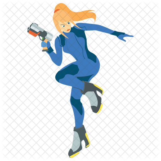 Samus Aran Icon Of Flat Style 512x512 Samus Aran Icon Of Flat Style