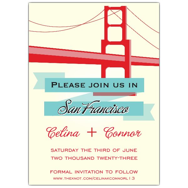 600x600 San Francisco Icon Save The Dates Paperstyle