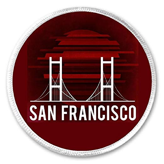 522x521 San Francisco Golden Gate Bridge Sew On Patch