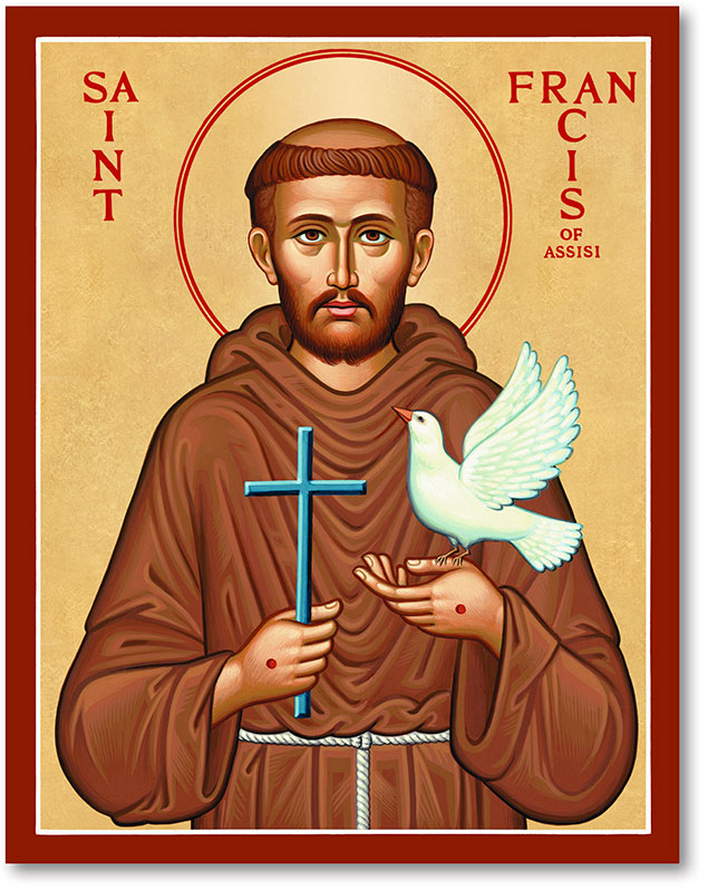 635x800 Men Saint Icons St Francis Icon Monastery Icons