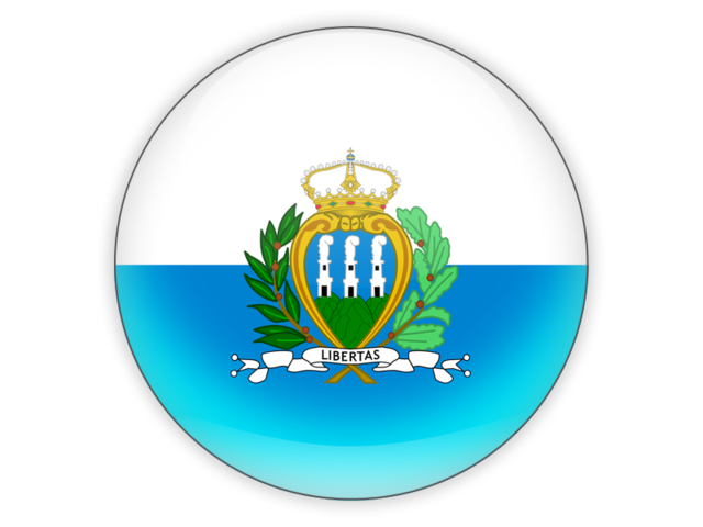 640x480 Round Icon Illustration Of Flag Of San Marino