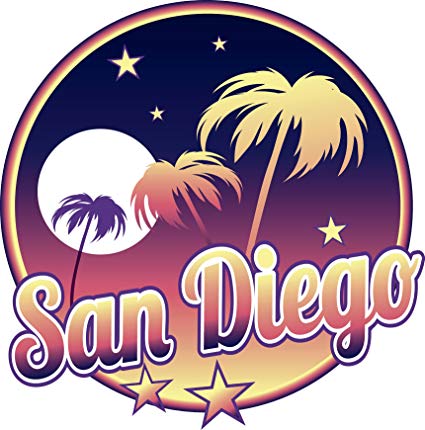 425x430 Cool Retro Vintage Beach City Travel Icon