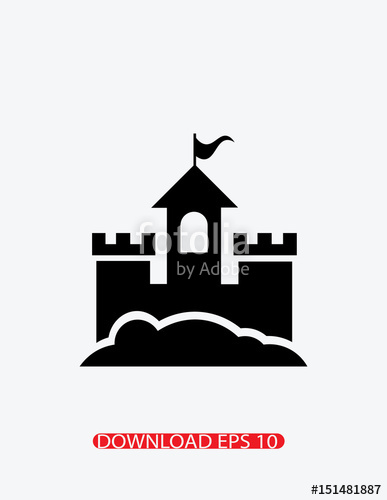 387x500 Sand Castle Icon, Vector Stock Image And Royalty Free Vector