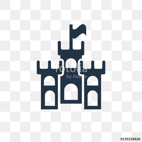 500x500 Sand Castle Vector Icon Isolated On Transparent Background, Sand