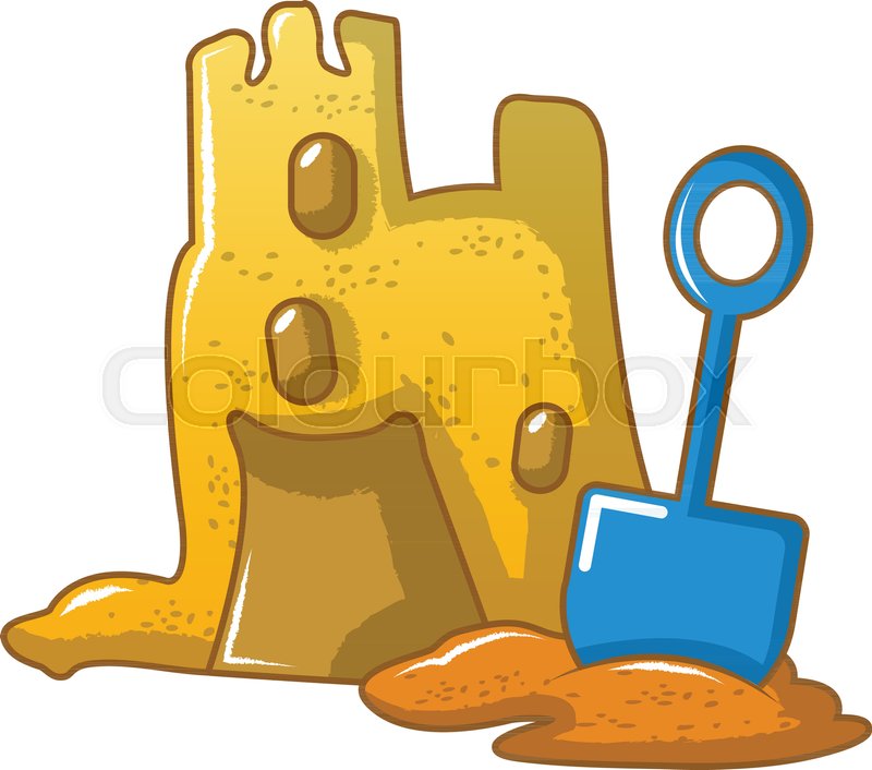 800x706 Kid Sand Castle Icon Cartoon Stock Vector Colourbox