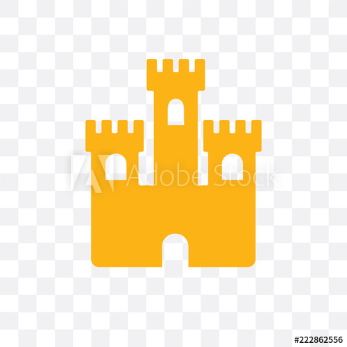 500x500 Sand Castle Icon Isolated On Transparent Background Simple