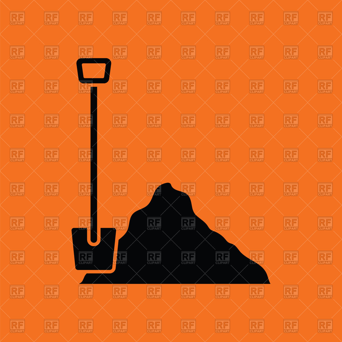 Icon Of Construction Shovel And Sand Vector Image Of Signs 1200x1200 Icon Of Construction Shovel And Sand Vector Image Of Signs