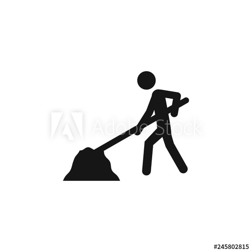 Man With Shovel And Hill Of Sand Icon Construction Tools Icons 500x500 Man With Shovel And Hill Of Sand Icon Construction Tools Icons