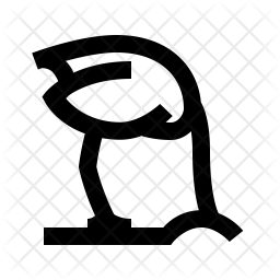 256x256 Ostrich Head In Sand Icon Of Line Style