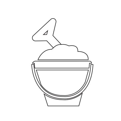 Sand Bucket Icon Vector 490x490 Sand Bucket Icon Vector