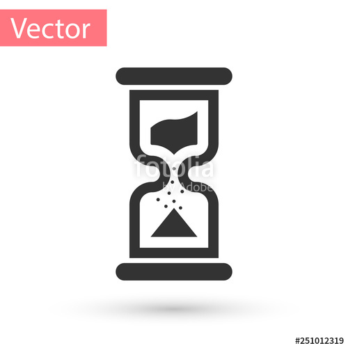 Grey Old Hourglass With Flowing Sand Icon Isolated On White 500x500 Grey Old Hourglass With Flowing Sand Icon Isolated On White