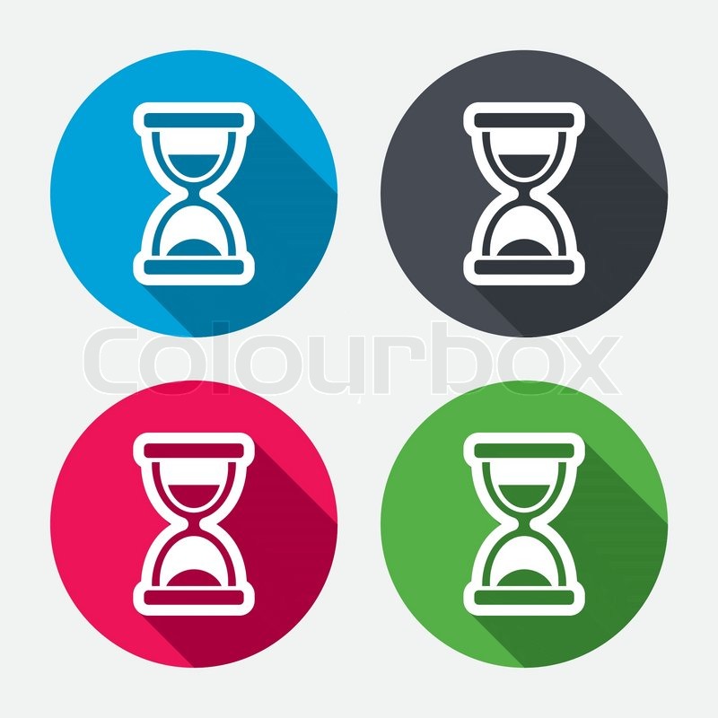 800x800 Hourglass Sign Icon Sand Timer Stock Vector Colourbox