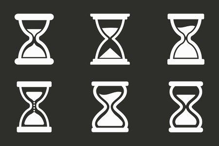450x300 Vector Sand Clock Icon, Hour Glass Sign, Timer Symbol Royalty