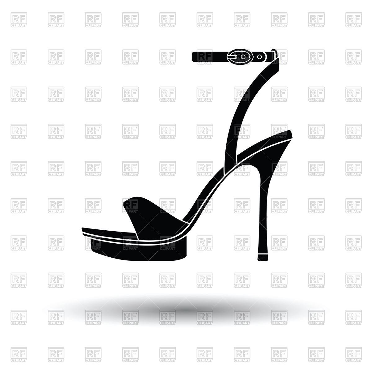 1200x1200 Woman High Heel Sandal Icon Vector Image Of Signs, Symbols, Maps