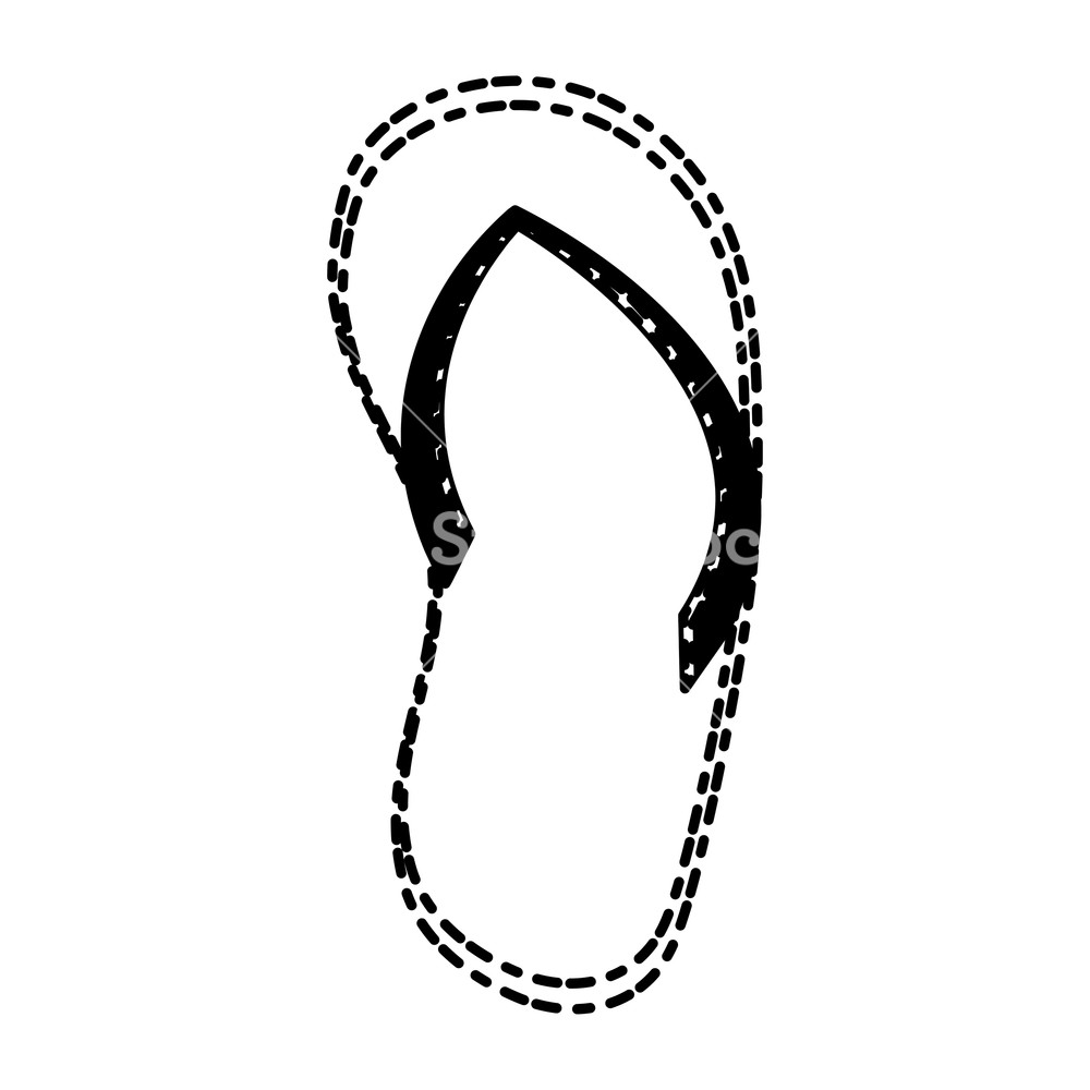 1000x1000 Sandal Icon Over White Background Vector Illustration Royalty Free