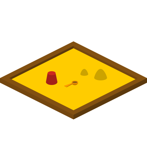 512x512 Sandbox Icon Of Flat Style