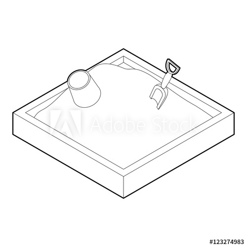 500x500 Sandbox Icon Outline Illustration Of Sandbox Vector Icon For Web