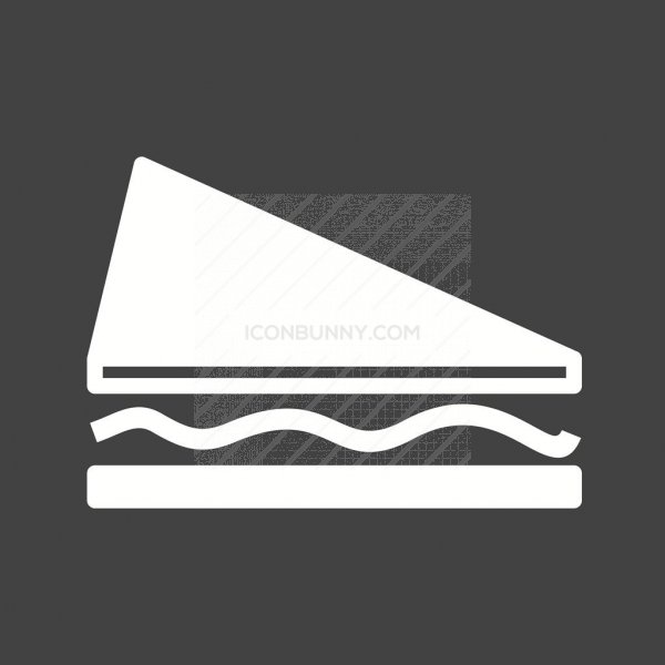 600x600 Sandwich Glyph Inverted Icon