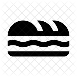 256x256 Sandwich Icon Of Glyph Style