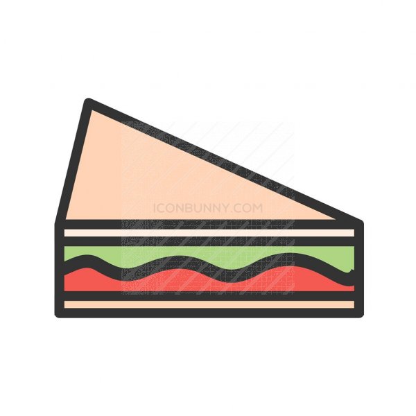 600x600 Sandwich Line Filled Icon