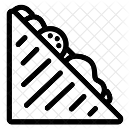 256x256 Veg Sandwich Icon Of Line Style