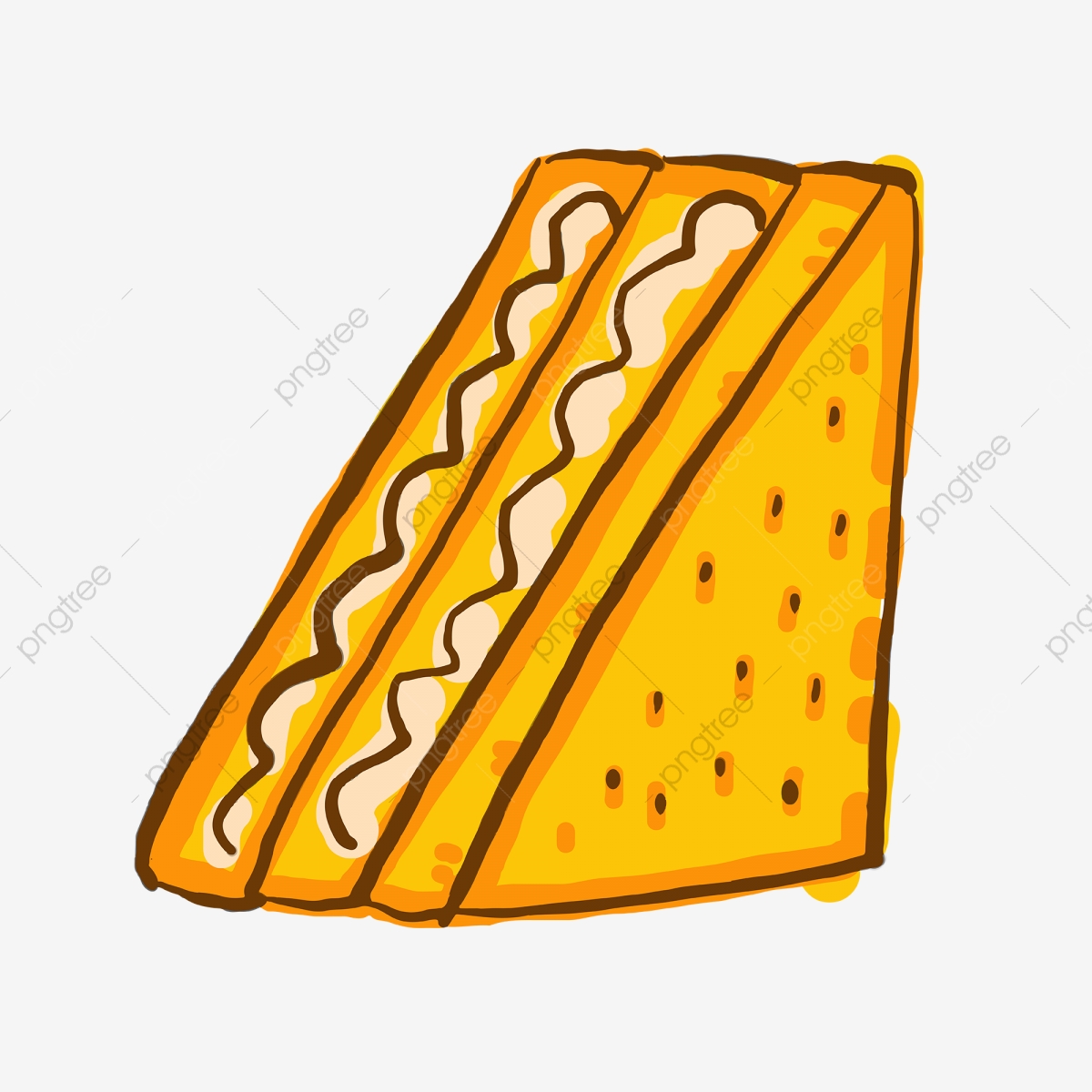 1200x1200 Hand Painted Western Food Sandwich Icon Material, Hand Painted