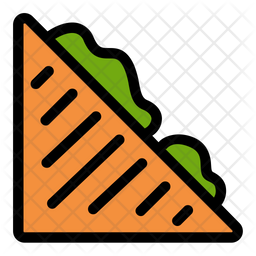 256x256 Sandwich Icon Of Colored Outline Style
