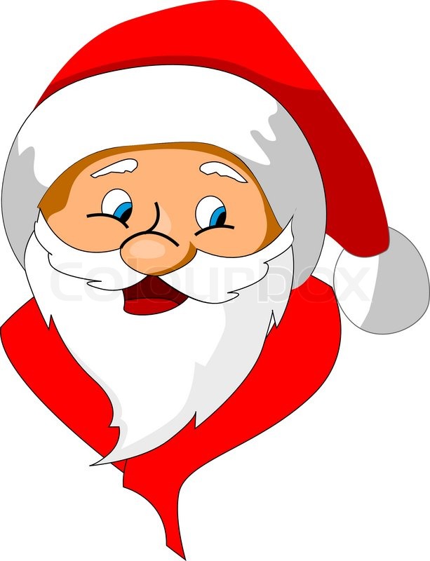 613x800 Funny Santa Claus As A Christmas Icon Stock Vector Colourbox